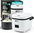 Rice Robot Personal Rice Cooker, PFAS-free, Nonstick. 1 Quart Capacity, with Stainless Steel Steamer Tray, Measuring Cups, Recipe Book with 60 Recipes, and Serving Spoon